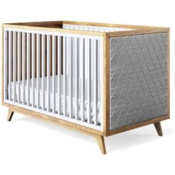 Romina Uptown Classic Crib (Tufted Sides) -Kids Furniture 15017DV GRL
