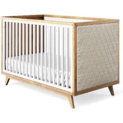 Romina Uptown Classic Crib (Tufted Sides) -Kids Furniture 15017SW BGL