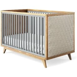 Romina Uptown Classic Crib (Tufted Sides) -Kids Furniture 15017WG BGL