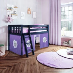 Jackpot Deluxe York Twin Play Loft With Purple/White Curtain -Kids Furniture 71 886 131 1 900x d64de4fd 485b 4a59 8739 d80cd69cd97f
