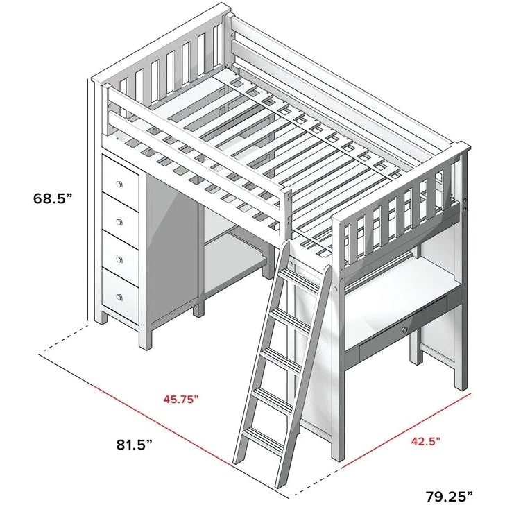 Jackpot Deluxe Kensington Loft Bed Storage Study 11 Jackpot Deluxe Kensington Loft Bed Storage Study - Image 9