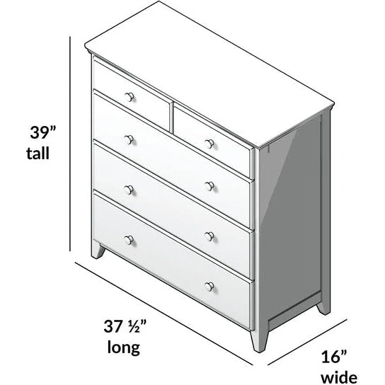 Jackpot Deluxe 2-Over-3 5-Drawer Dresser 8 Jackpot Deluxe 2-Over-3 5-Drawer Dresser - Image 6