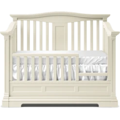 Romina Imperio Convertible Crib (Open Back) -Kids Furniture 850x BiancoSatinato Gloss 00002