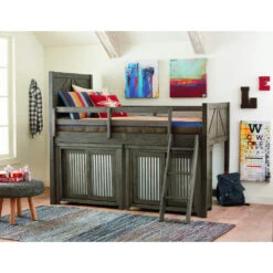 Legacy Classic Kids Bunkhouse Mid Loft Twin Bed With Single Dresser & Bookcase -Kids Furniture 8830 8333K 2400 fcaa951c 582f 4ab5 8662 a0e2b9aabd7b