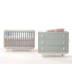 Tulip Tate Collection Classic Crib + 3-Drawer Dresser Set -Kids Furniture 9500TATE latte sauge 01b2f003 1517 4eca 9676 f1433cb86d7f