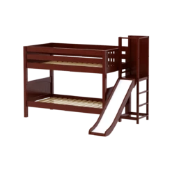 Maxtrix Twin Low Bunk Bed With Slide Platform -Kids Furniture ABRA CP