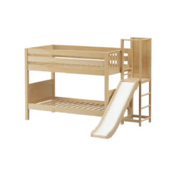 Maxtrix Twin Low Bunk Bed With Slide Platform -Kids Furniture ABRA NP