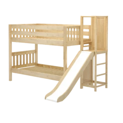 Maxtrix Twin Low Bunk Bed With Slide Platform
