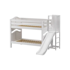 Maxtrix Twin Low Bunk Bed With Slide Platform -Kids Furniture ABRA WC