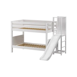 Maxtrix Twin Low Bunk Bed With Slide Platform -Kids Furniture ABRA WP