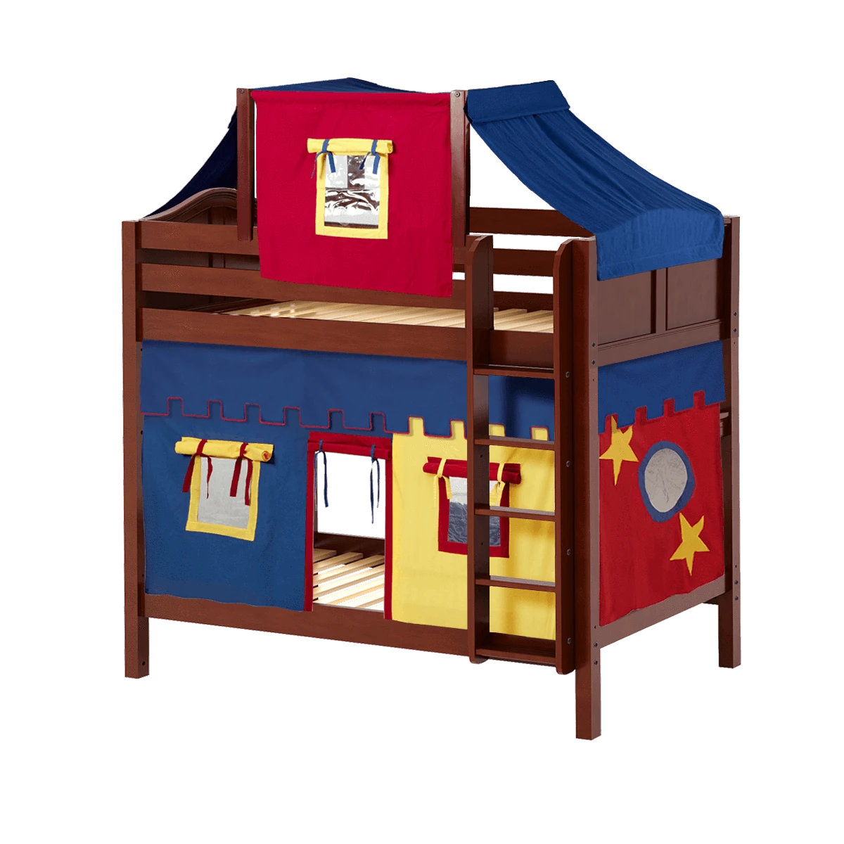 Maxtrix Twin High Bunk Bed With Straight Ladder, Top Tent + Curtain 12 Maxtrix Twin High Bunk Bed With Straight Ladder, Top Tent + Curtain - Image 10