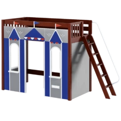 Maxtrix Twin High Loft Bed With Angled Ladder + Playhouse Panels -Kids Furniture ARENA44 CS 721f9d01 3be1 4731 91a7 f7d42adbeef9