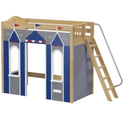 Maxtrix Twin High Loft Bed With Angled Ladder + Playhouse Panels -Kids Furniture ARENA44 NC 74ad25c7 cf2e 4dea a6aa 9972a9884f01
