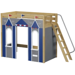 Maxtrix Twin High Loft Bed With Angled Ladder + Playhouse Panels -Kids Furniture ARENA44 NP e73aee41 9cc2 4927 99fe 8e3eccb0e8d3