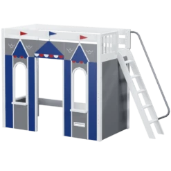 Maxtrix Twin High Loft Bed With Angled Ladder + Playhouse Panels -Kids Furniture ARENA44 WP f86f1767 01c9 4bd8 b86d 48265a3c901c
