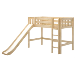 Maxtrix Twin Mid Loft Bed With Slide -Kids Furniture AWESOME NS a273374c aa33 4c47 a378 e03ffa9af55f
