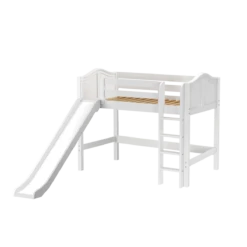 Maxtrix Twin Mid Loft Bed With Slide -Kids Furniture AWESOME WC c9ad272d 07b5 4c9b a21a a682c96a6cde