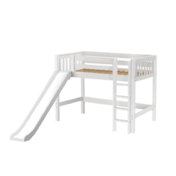 Maxtrix Twin Mid Loft Bed With Slide