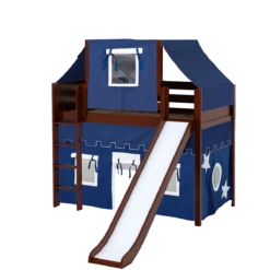 Maxtrix Twin Mid Loft Bed With Straight Ladder, Curtain, Top Tent + Slide 39 Maxtrix Twin Mid Loft Bed With Straight Ladder, Curtain, Top Tent + Slide -Kids Furniture AWESOME22 CP 4c00b723 e444 4f55 90b6 d5f5a05eaaf2