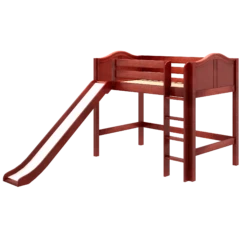 Maxtrix Twin Mid Loft Bed With Slide -Kids Furniture AWESOME CC LEFT