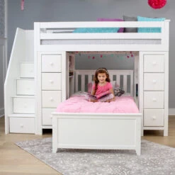 Jackpot Deluxe Chester Staircase Loft Bed Storage + Twin Bed -Kids Furniture B01N0FY6QM.PT03 1024x1024 1