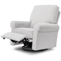 Franklin & Ben Monroe Pillowback Power Recliner -Kids Furniture B17787FTLG White Background 02 9e15d125 9cb1 42c1 8708 97fa39e42345