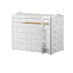 Maxtrix Twin Mid Loft Bed With Ladder + Storage - Closeout! -Kids Furniture BLING WC e037683b 4109 42a4 b7bd 5134ec43a3c9