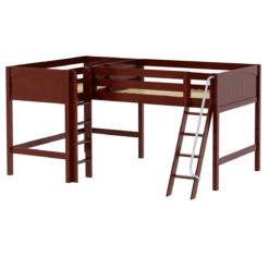 Maxtrix Twin Full Medium Corner Loft Bed -Kids Furniture BOTH CP
