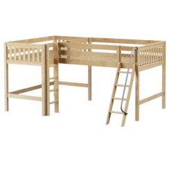 Maxtrix Twin Full Medium Corner Loft Bed -Kids Furniture BOTH NS