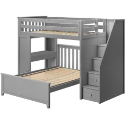 Jackpot Deluxe Brighton Staircase Loft Bed Desk + Full Bed -Kids Furniture BRIGHTON 1 GL 1024x1024 1