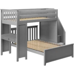 Jackpot Deluxe Brighton Staircase Loft Bed Desk + Full Bed -Kids Furniture BRIGHTON 1 GR 1024x1024 1