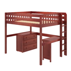 Maxtrix Full XL High Loft Bed With Desk + Storage