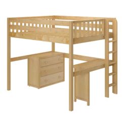 Maxtrix Full High Loft Bed With Desk + Storage -Kids Furniture BULKY1 XL NS f01f8b49 39e6 4f97 a395 e66f89051793