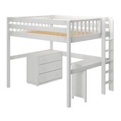 Maxtrix Full High Loft Bed With Desk + Storage -Kids Furniture BULKY1 XL WS 65a691fc a9e4 4d74 bb45 b3f7def962f1