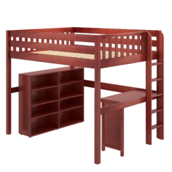 Maxtrix Full XL High Loft Bed With Desk + Storage 12 Maxtrix Full XL High Loft Bed With Desk + Storage -Kids Furniture BULKY2 XL CS