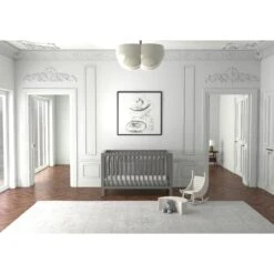 Milk Street Branch Convertible Crib 24 Milk Street Branch Convertible Crib -Kids Furniture BranchcribStoneGreywithWhiterockerfullroomview 1409e44a 2b4e 4919 b083 a6345b13c344