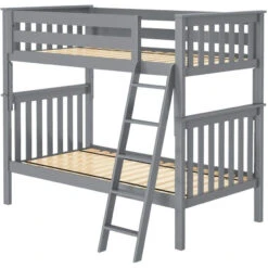 Jackpot Deluxe Bristol Twin Over Twin Bunk With Angle Ladder -Kids Furniture Bristol 1 Grey 1024x1024 1