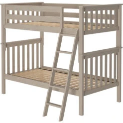 Jackpot Deluxe Bristol Twin Over Twin Bunk With Angle Ladder -Kids Furniture Bristol1wLadderOnRightwVanityPanelOffStoneRight 8c4668b9 0159 4f83 8de2 72e528c29999
