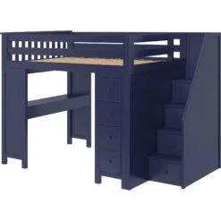 Jackpot Deluxe Buxton Full Size Loft With Staircase + Desk + Storage 20 Jackpot Deluxe Buxton Full Size Loft With Staircase + Desk + Storage -Kids Furniture Buxton3BlueLeft 1 123af4e2 4da6 40fe 9682 6da9e8177155