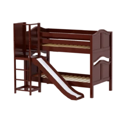 Maxtrix Twin Low Bunk Bed With Slide Platform -Kids Furniture CADABRA CC