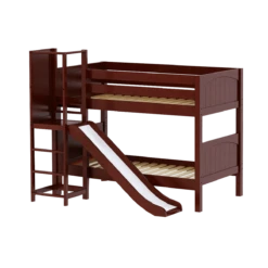 Maxtrix Twin Low Bunk Bed With Slide Platform -Kids Furniture CADABRA CP