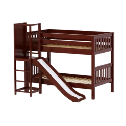 Maxtrix Twin Low Bunk Bed With Slide Platform -Kids Furniture CADABRA CS