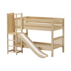 Maxtrix Twin Low Bunk Bed With Slide Platform -Kids Furniture CADABRA NS