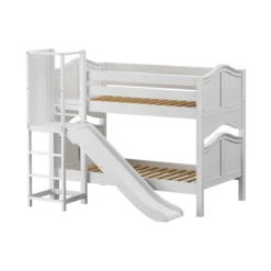 Maxtrix Twin Low Bunk Bed With Slide Platform -Kids Furniture CADABRA WC