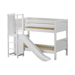 Maxtrix Twin Low Bunk Bed With Slide Platform -Kids Furniture CADABRA WP