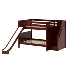 Maxtrix Full Medium Bunk Bed With Stairs + Slide -Kids Furniture CELEBRATE CP