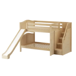 Maxtrix Full Medium Bunk Bed With Stairs + Slide -Kids Furniture CELEBRATE NC