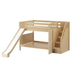 Maxtrix Full Medium Bunk Bed With Stairs + Slide -Kids Furniture CELEBRATE NP