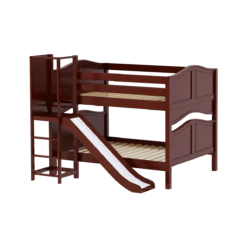 Maxtrix Full Low Bunk Bed With Slide Platform -Kids Furniture CHANT CC