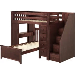 Jackpot Deluxe Chester Staircase Loft Bed Desk + Dresser + Twin Bed 11 Jackpot Deluxe Chester Staircase Loft Bed Desk + Dresser + Twin Bed -Kids Furniture CHESTER4EL